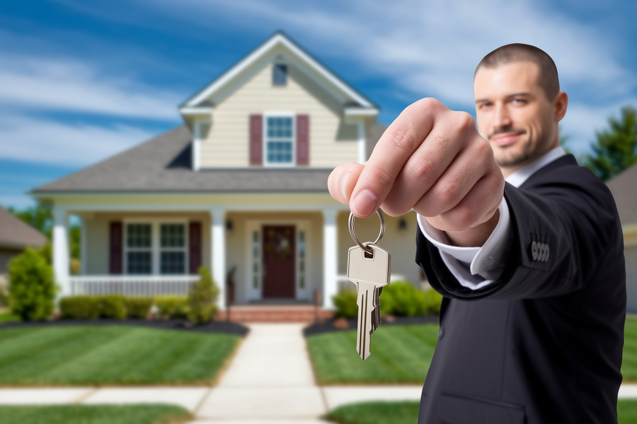 agent-immobilier-cles-maison-jardin