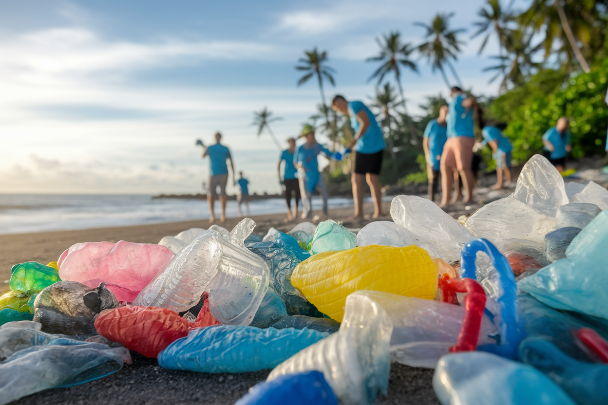 benevoles-plage-bali-dechets-plastique