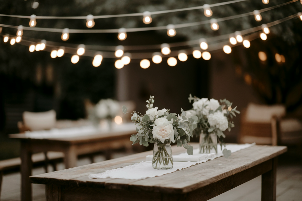 guirlandes-lumieres-tables-bois-fleurs