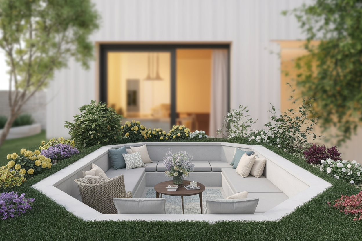 patio-semi-enterre-mobilier-plantes