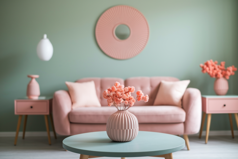 salon-vert-deau-corail-canape