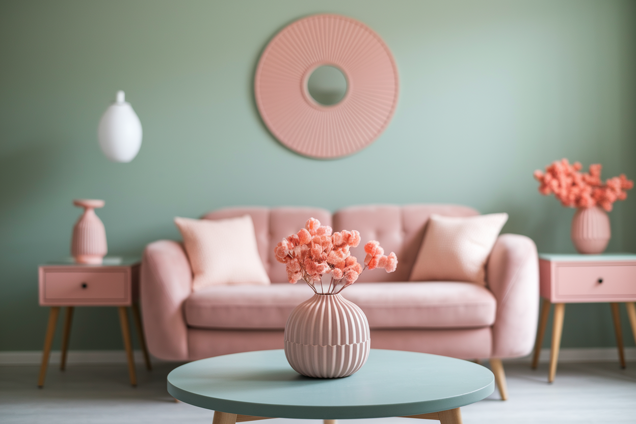 salon-vert-deau-corail-canape