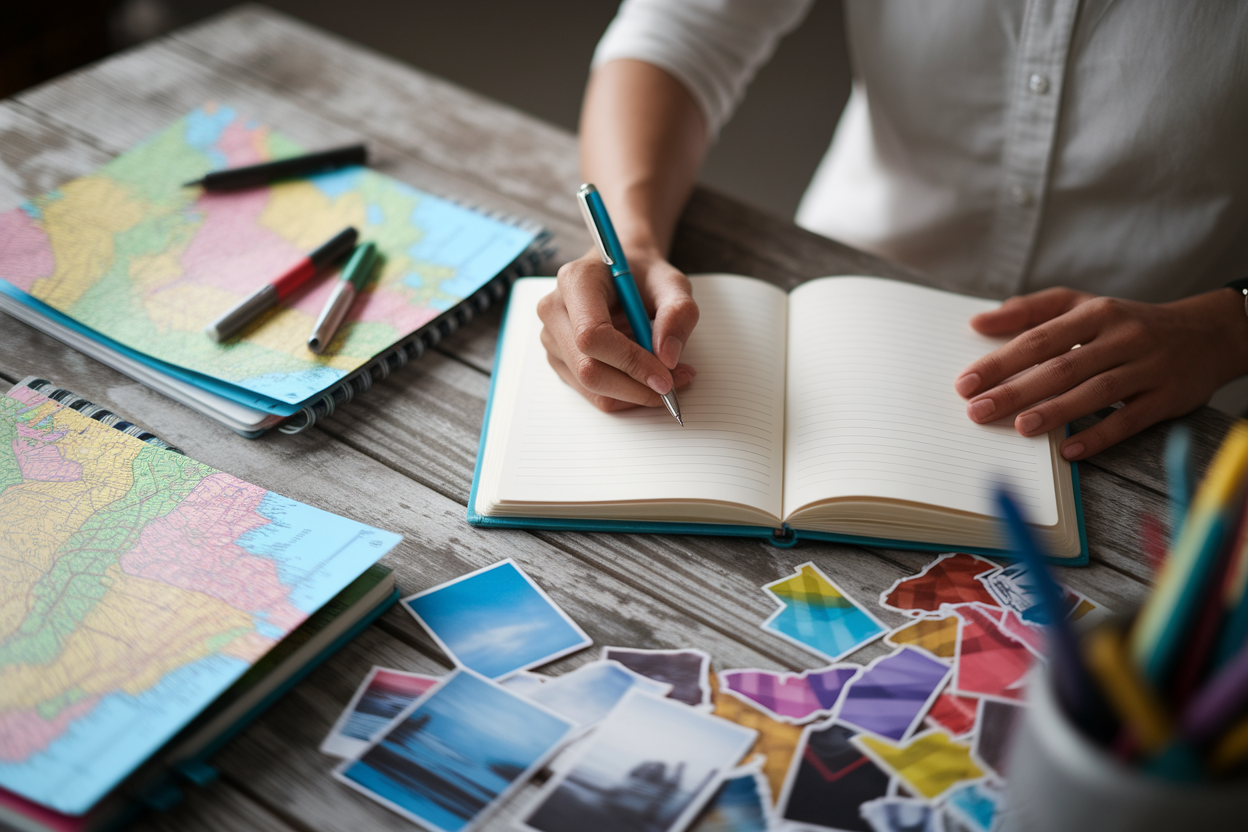 voyageur-mains-ecriture-journal-table
