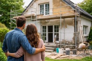 couple-maison-renovation-echafaudages-jardin