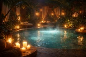 piscine-interieure-bougies-plantes-vapeur