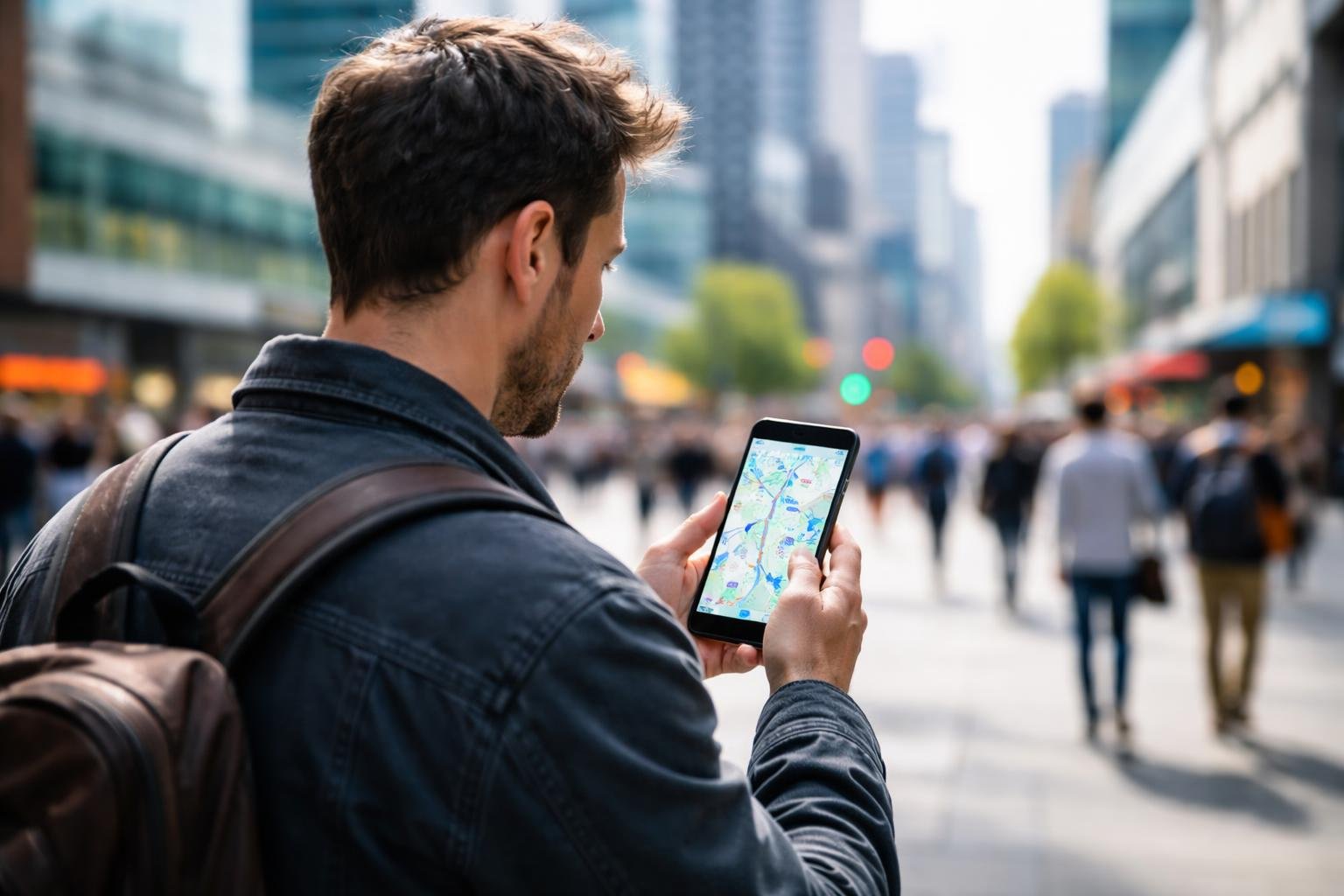 homme-carte-smartphone-ville-moderne