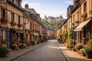 rue-pavee-batiments-normands-chateau-eu